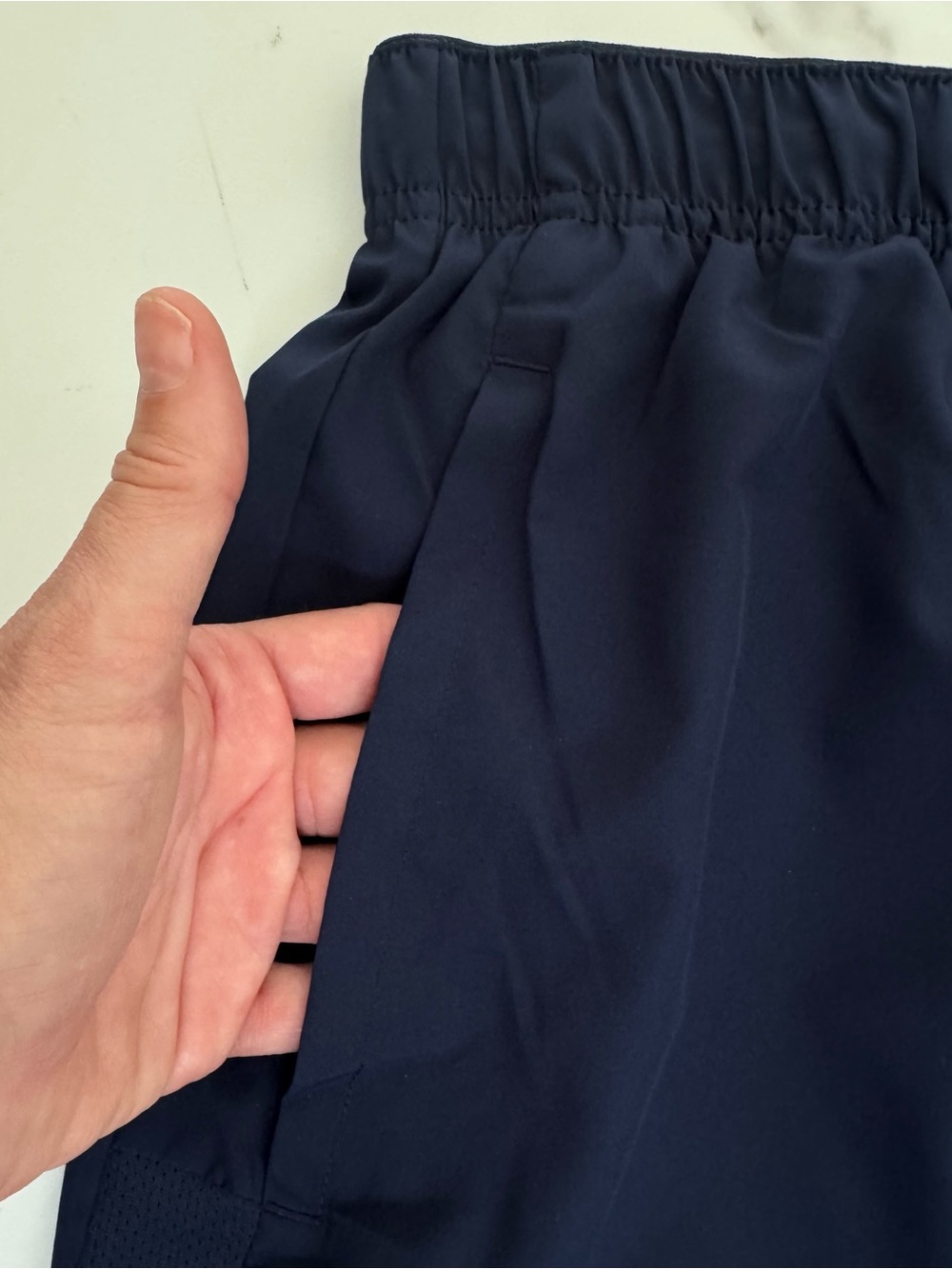 Nike Dri-FIT Navy Running Training Shorts Men’s Medium Athletic Gym Activewear - Picture 5 of 10